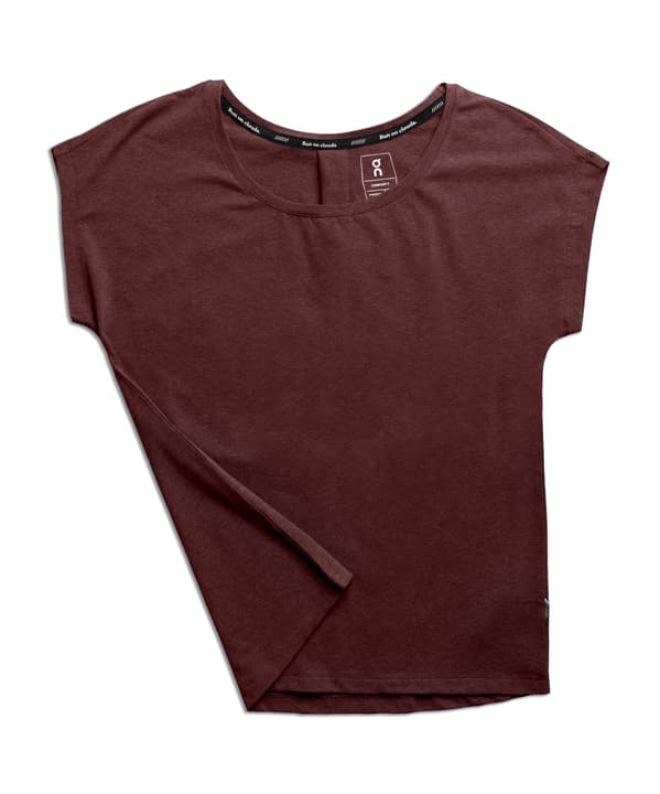 On On-T T-Shirt bordeaux von On