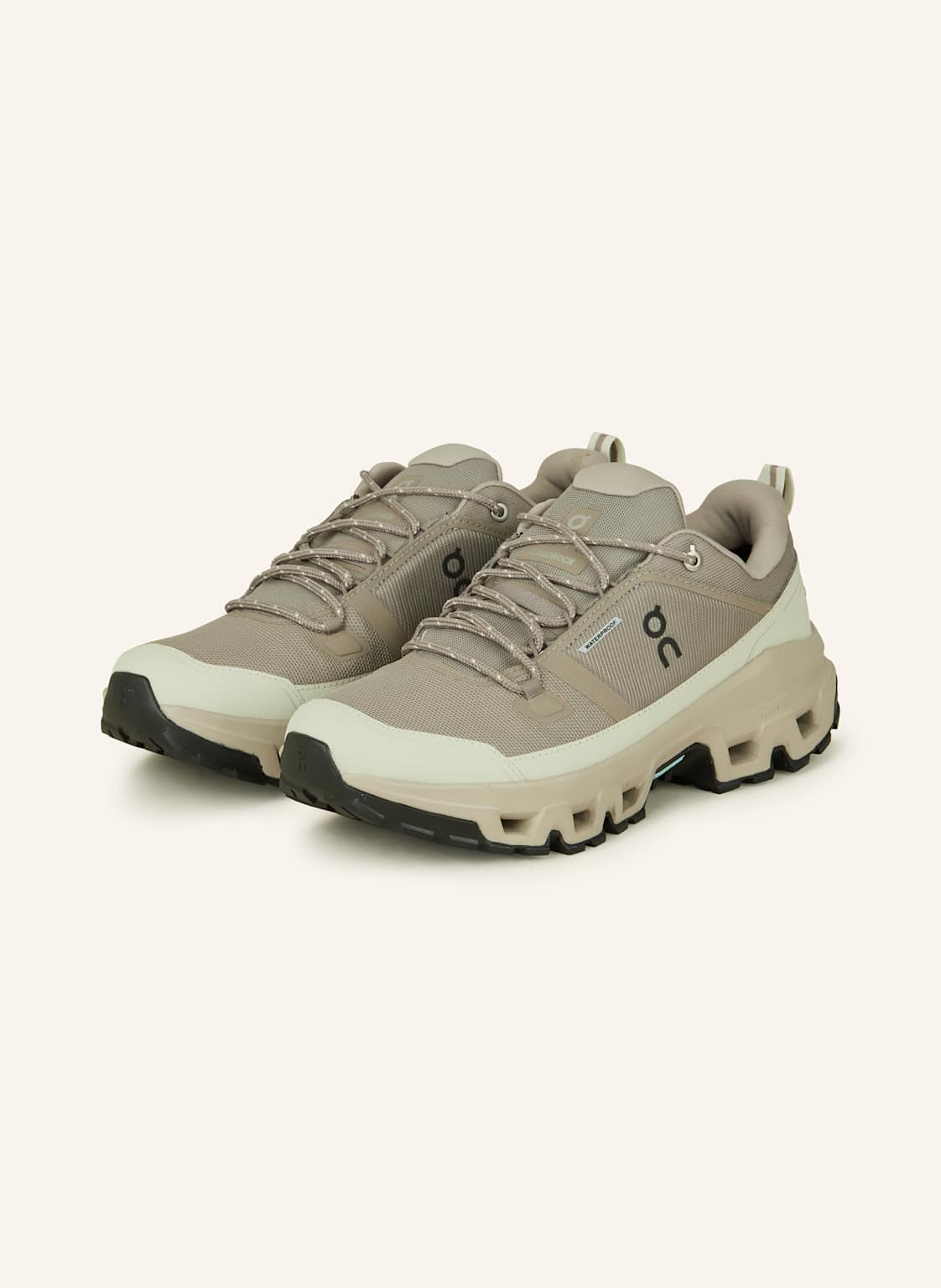 On Wanderschuhe Cloudrock Low Wp beige von On