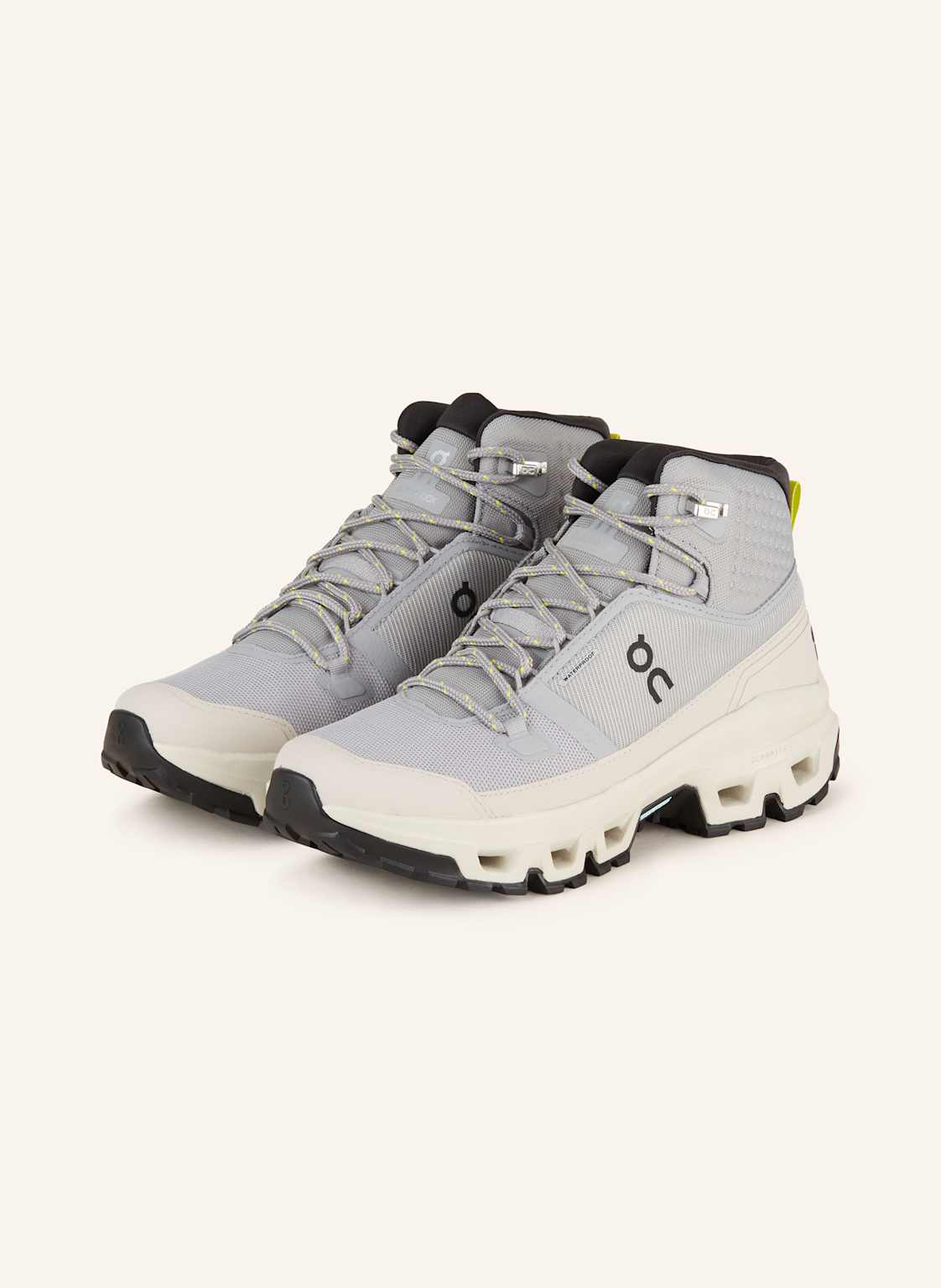 On Trekkingschuhe Cloudrock Mid Wp grau On Trekkingschuhe Cloudrock Mid Wp grau von On