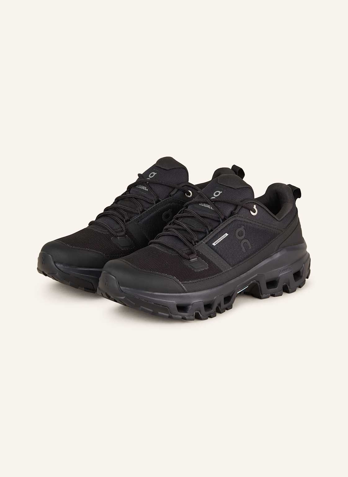 On Trekkingschuhe Cloudrock Low Wp schwarz On Trekkingschuhe Cloudrock Low Wp schwarz von On