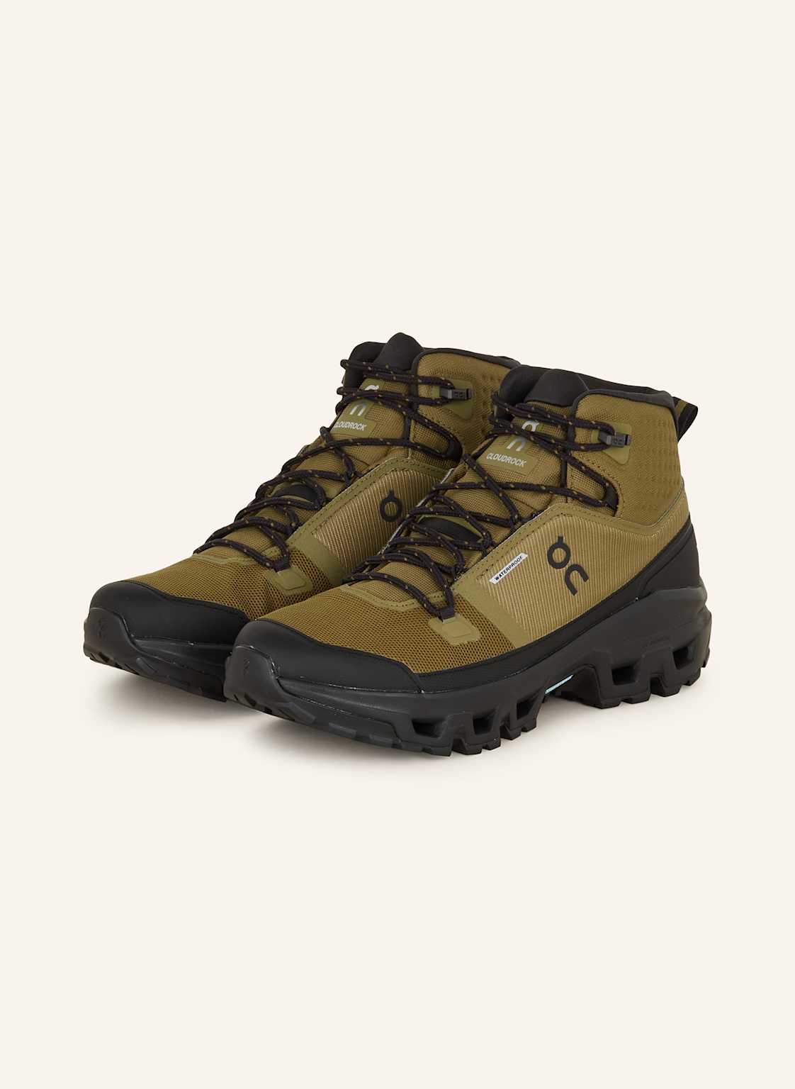On Trekkingschuhe Cloudrock Mid Wp gruen On Trekkingschuhe Cloudrock Mid Wp gruen von On