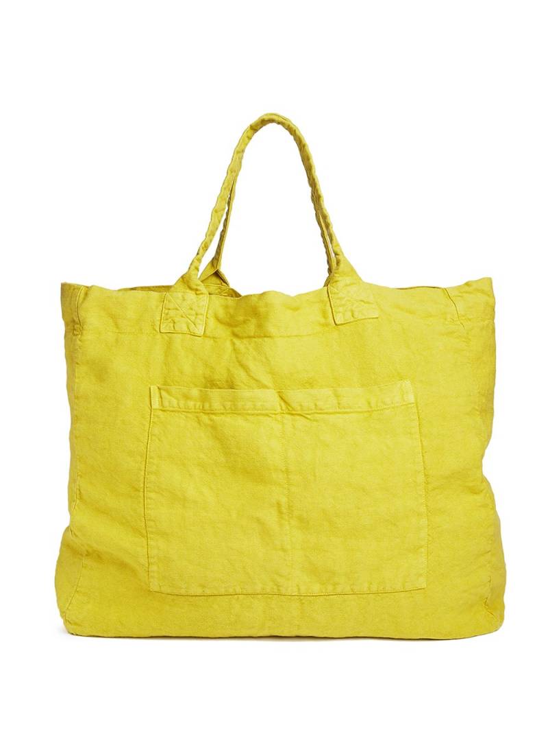 Once Milano linen weekend bag - Yellow von Once Milano