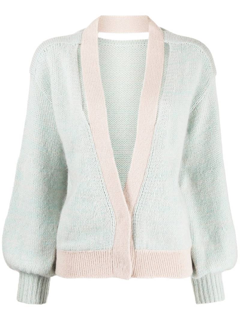 Onefifteen X Beyond The Radar contrast trim cardigan - Green von Onefifteen