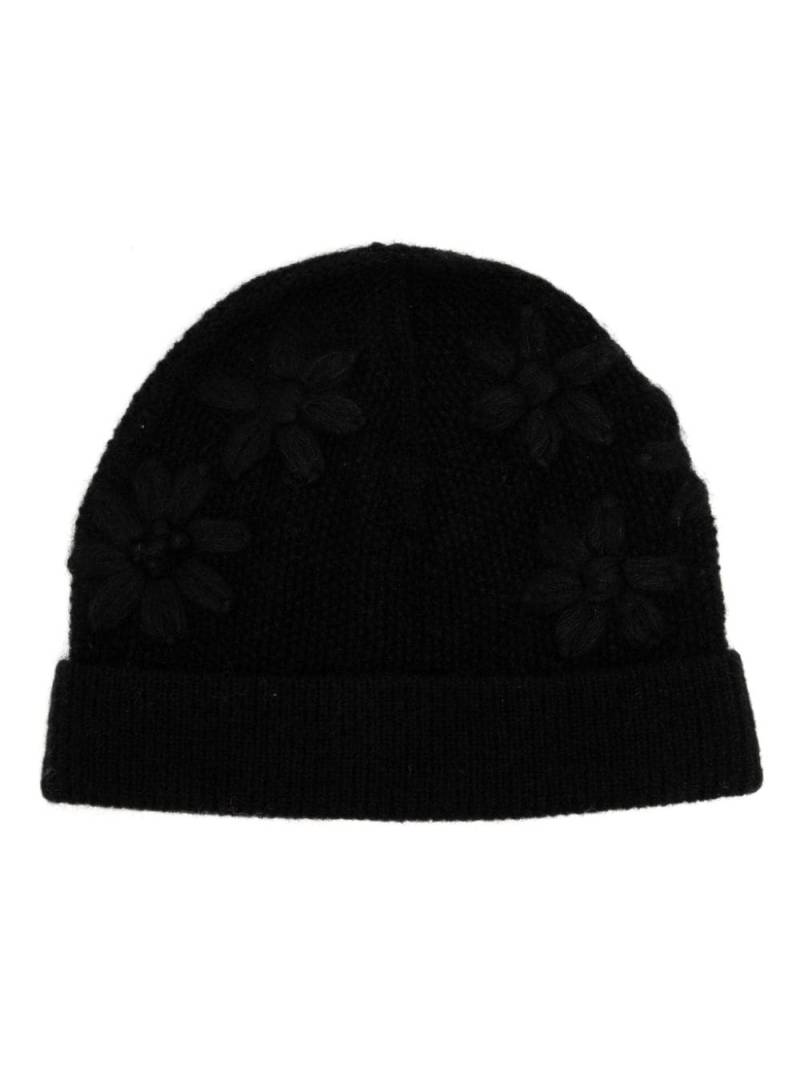 Onefifteen floral-embroidered knit beanie - Black von Onefifteen