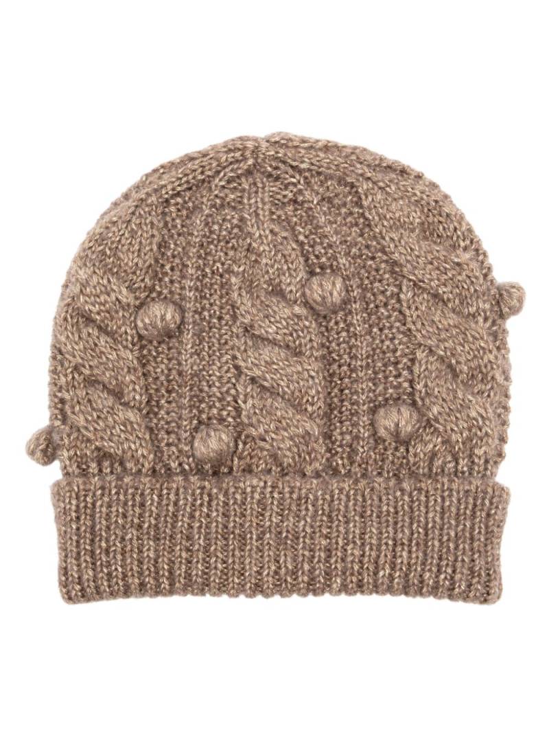 Onefifteen glitter cable-knit beanie - Gold von Onefifteen