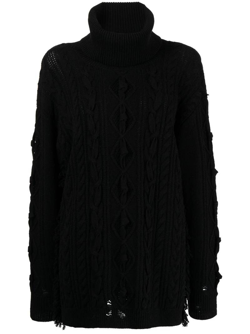 Onefifteen x Beyond The Radar cable knit jumper - Black von Onefifteen