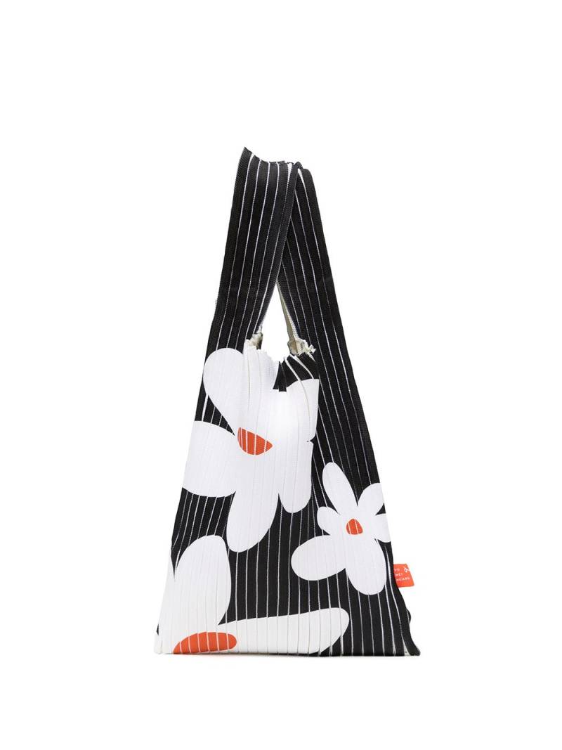 Onefifteen x Yu Mei Huang floral-print pleated tote bag - Black von Onefifteen