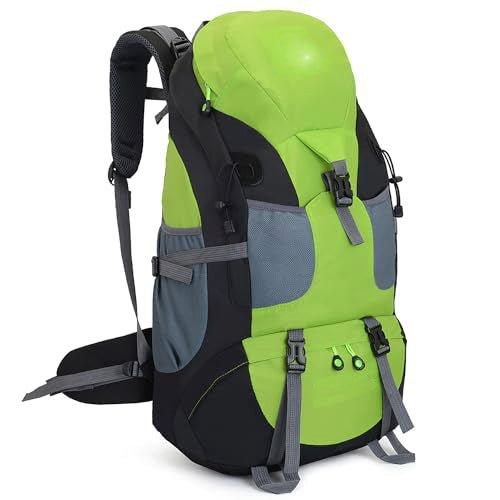 50l Leichter Wasserdichter Wanderrucksack, Outdoor Sport Daypack Reisetasche Für Klettern Camping Herren Rasengrün ONE SIZE von Only-bags.store