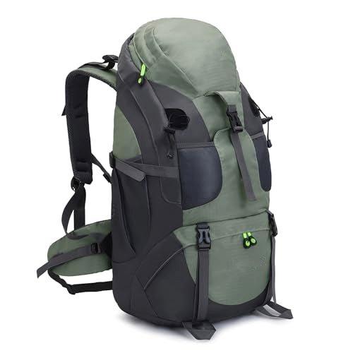 50l Leichter Wasserfester Wanderrucksack, Outdoor Sport Tagesrucksack Reisetasche Für Klettern Unisex Grau ONE SIZE von Only-bags.store