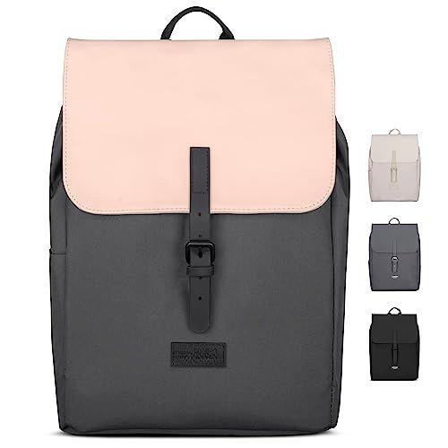 Backpack Small Grey Pink - Ida - Small Backpack For Leisure, University Or City - With Laptop Compartment (up To 13 Inches) - Elegant & Sustainable - Water Repellent Herren Multicolor ONE SIZE von Only-bags.store