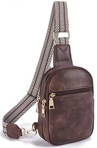 Bauchtasche Brusttasche, Umhängetasche Kunstleder Umhängetasche Kleine Umhängetasche Damen Braun von Only-bags.store