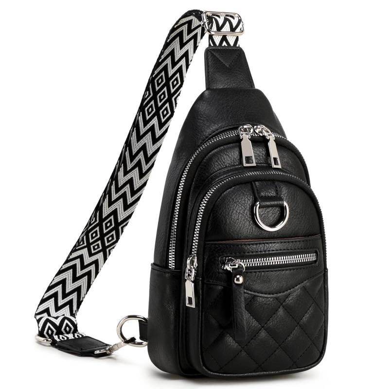 Bauchtasche Stylisch Brusttasche Crossbody Bag Breiter Herren Schwarz von Only-bags.store