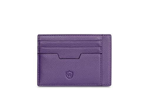 Echtleder Rfid Kartenetui Aus Nappa-leder - 9 Fächer - Querformat Kreditkartenetui Damen Violett ONE SIZE von Only-bags.store