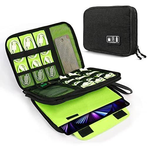 Elektronischer Organizer, Doppellagige Reisetasche, Tragbare Kordel-organizer, Reisetasche Für Kabelaufbewahrung, Kabelaufbewahrung Und Elektronik-zubehör, Telefon/usb/ladegerät Unisex Schwarz ONE SIZE von Only-bags.store