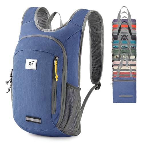 Faltbarer Rucksack Ultraleichter Tagesrucksack Wasserdichter Tagesrucksack Reiserucksack Wanderrucksack Für Wanderungen Städtereisen Unisex Blau ONE SIZE von Only-bags.store