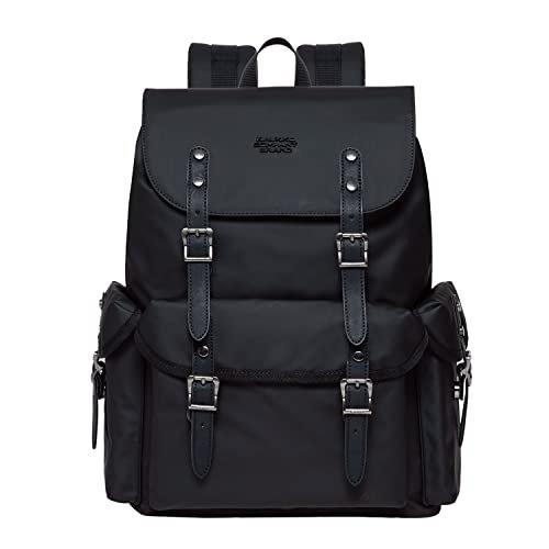 Großer Lederrucksack, Vintage-wanderrucksack Mit 14-zoll-laptop-fach Für Arbeit, Reisen, Uni Herren Schwarz ONE SIZE von Only-bags.store