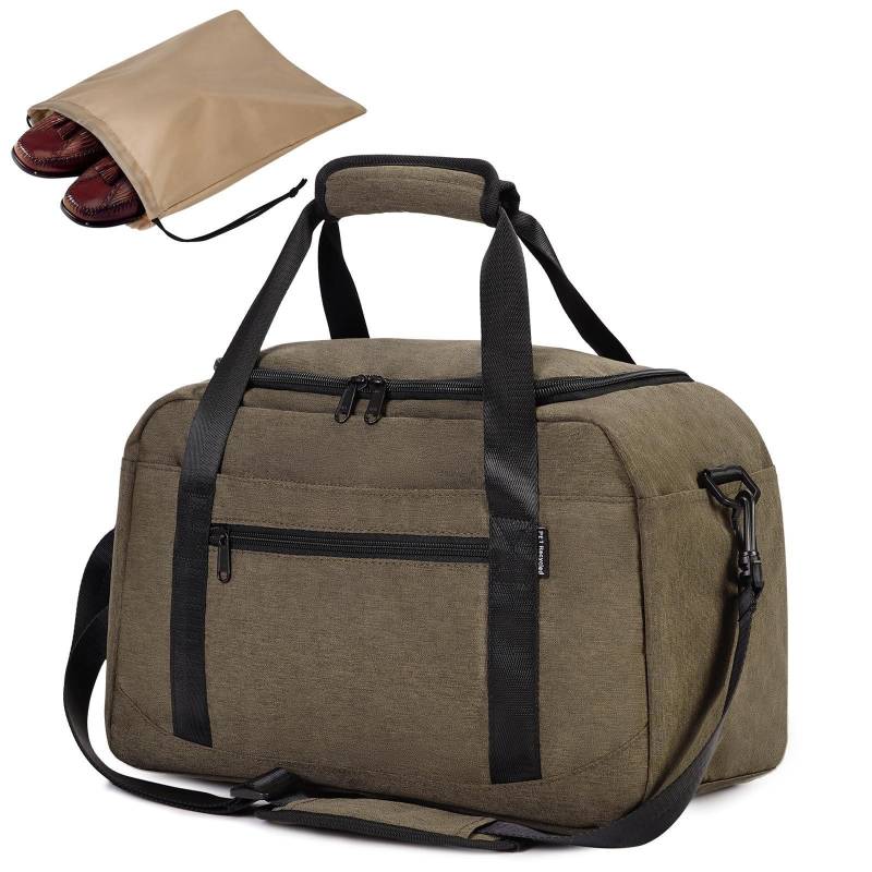 Handgepäck 40 X 20 X 25 Cm Für Ryanair Reisetasche Für Flugzeug Unter Sitz Handgepäck Koffer Pet Recycled Umweltfreundlich Reisetasche Weekender Tasche, Unisex Braun ONE SIZE von Only-bags.store