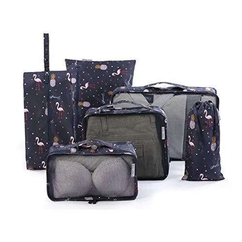 Kleidersack-set, Packtaschen Für Koffer 6-teiliges Ultraleichtes Kofferset Für Reisen, Seesäcke, Handgepäck Und Rucksäcke Unisex Schwarz ONE SIZE von Only-bags.store