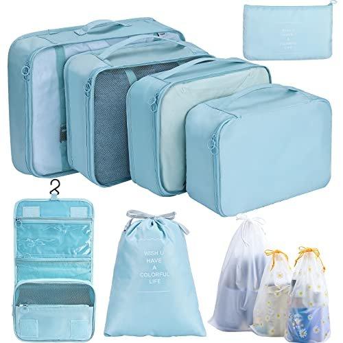 Koffer Organizer Set 10 Stück Packing Cubes Set Unisex Blau ONE SIZE von Only-bags.store