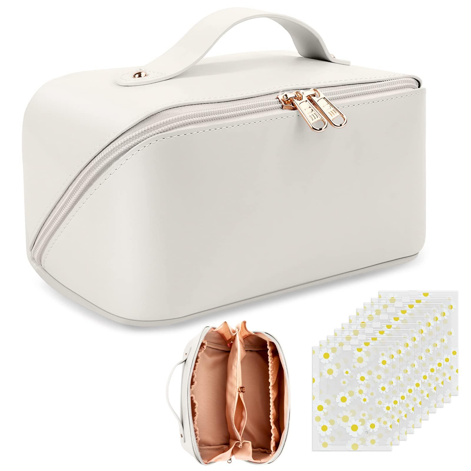 Kosmetiktasche Reisetasche Kulturtasche : Pu Leder Make Up Unisex Offwhite ONE SIZE von Only-bags.store