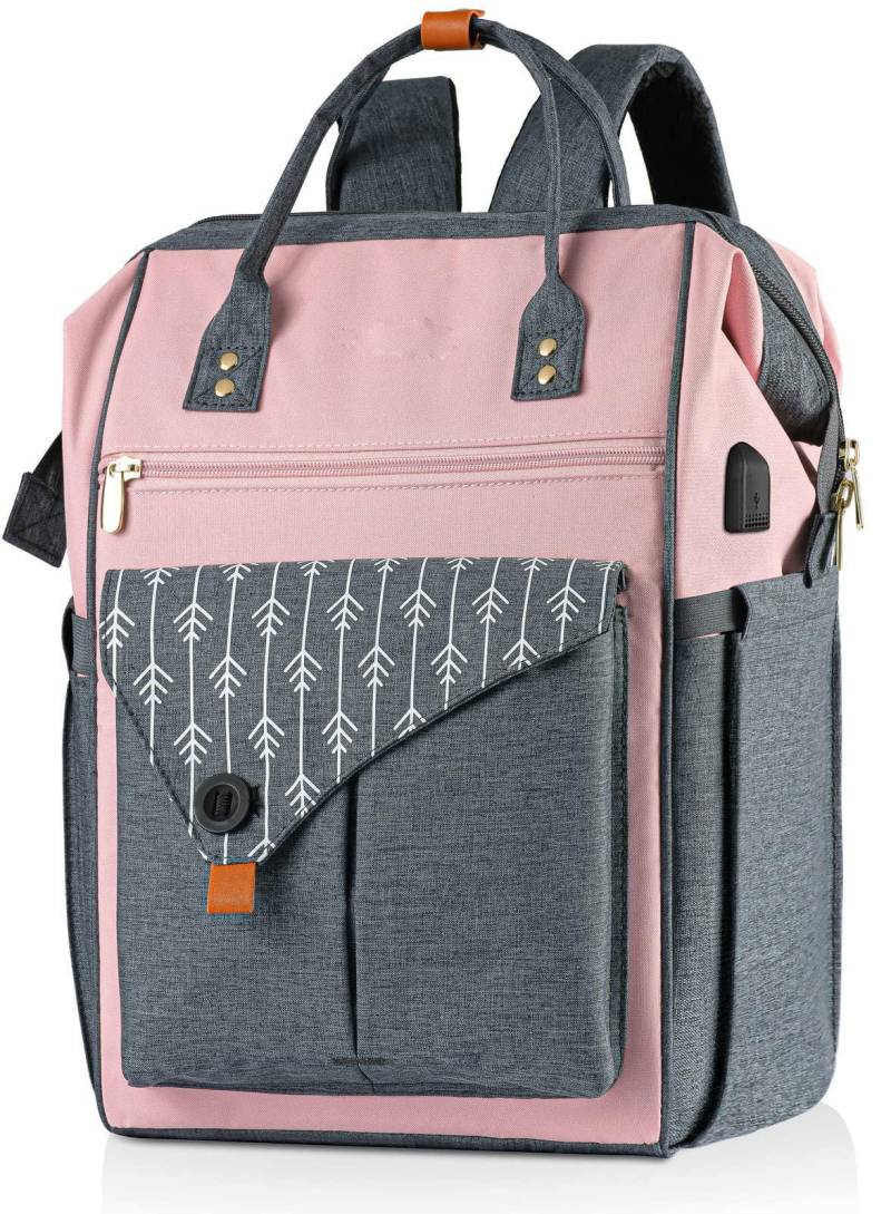 Laptop-rucksack 15,6 Zoll Schulrucksack Teenager Wasserdichte Schultasche Anti-diebstahl Mit Unisex Pink ONE SIZE von Only-bags.store