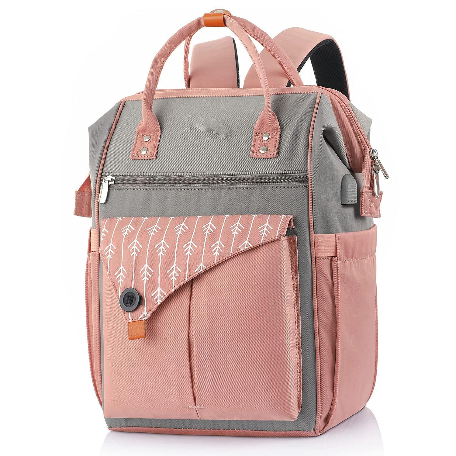 Only-bags.store - Laptop-Rucksack 15,6 Zoll Schulrucksack Teenager wasserdichte Schultasche Anti-Diebstahl mit, One Size, Pink von Only-bags.store