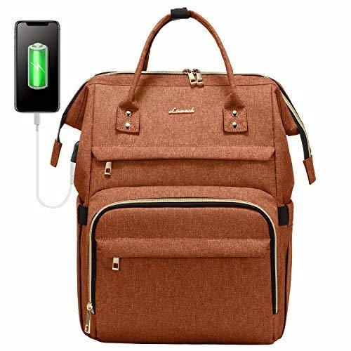 Laptoprucksack 15,6 Zoll, Stylischer Rucksack, Wasserdichte Rechteckige Schulrucksack Schultasche Unisex Braun ONE SIZE von Only-bags.store