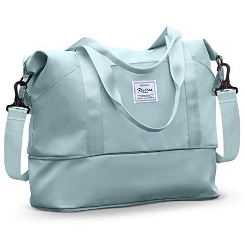 Only-bags.store - Reisetasche Sporttasche 40x20x25 Ryanair Handgepäcktasche Weekender Tasche Schwimmtasche, für Damen, Mint, One Size von Only-bags.store