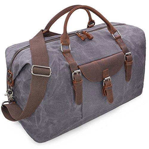 Reisetaschen Leder Wasserdicht Canvas Weekender Tasche Damen Grau ONE SIZE von Only-bags.store