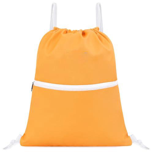 Rucksack Mit Kordelzug Turnbeutel Turnbeutel Mit Außentasche Verstellbarer Kordelzug Turnbeutel Mit Innentasche Für Sport Und Reisen Unisex Orange ONE SIZE von Only-bags.store