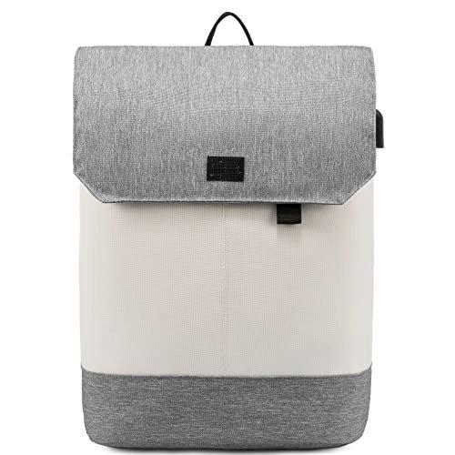 Rucksack Schule Laptop-tasche Arbeitstasche Wasserdichter Notebook-rucksack Mit Laptop-fach 15,6 Damen Grau ONE SIZE von Only-bags.store