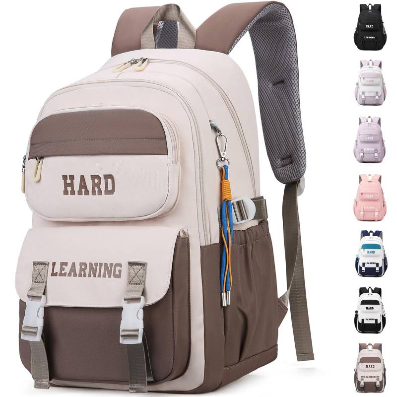 Schultasche Sekundarschule Daypack, 14-zoll-laptop-rucksack, Wasserfester Rucksack Für Teenager Unisex Braun ONE SIZE von Only-bags.store