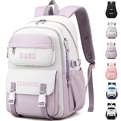 Only-bags.store - Schultasche Sekundarschule Daypack, Laptop-Rucksack, wasserfester Rucksack für Teenager, One Size, Beige von Only-bags.store