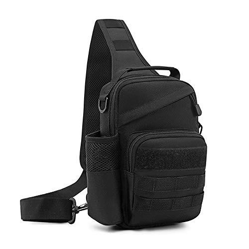 Only-bags.store - Tactical Chest Bag Militärische Umhängetasche Sling Pack Crossbody Bag, für Herren, Schwarz von Only-bags.store