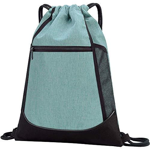 Only-bags.store - Turnbeutel Wasserdichte Sporttasche Innentasche Außentasche Verstellbarer Kordelzug-Rucksack Tasche, One Size, Blau von Only-bags.store