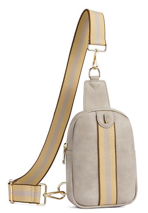 Umhängetasche, Brusttasche, Umhängetasche, Kleine Umhängetasche, -gürteltasche, Pu-leder-umhängetasche Mit Bunt Gewebtem Schultergurt Herren Grau von Only-bags.store