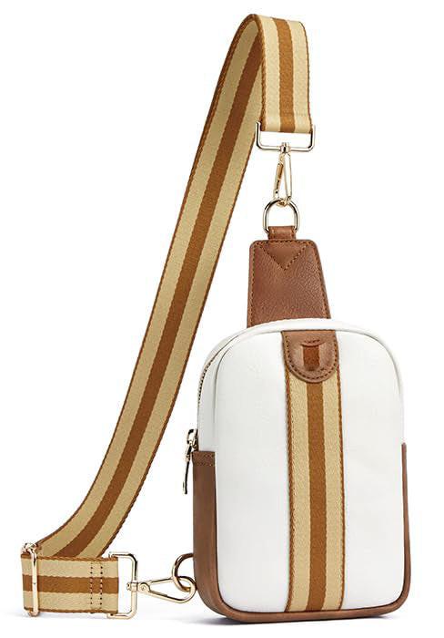 Umhängetasche, Brusttasche, Umhängetasche, Kleine Umhängetasche, -gürteltasche, Pu-leder-umhängetasche Mit Bunt Gewebtem Schultergurt Herren Offwhite von Only-bags.store