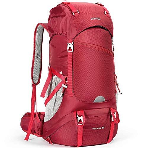 Wanderrucksack 50l, Wasserdichter Trekkingrucksack Reiserucksack Outdoor-wanderrucksack Mit Unisex Rot ONE SIZE von Only-bags.store