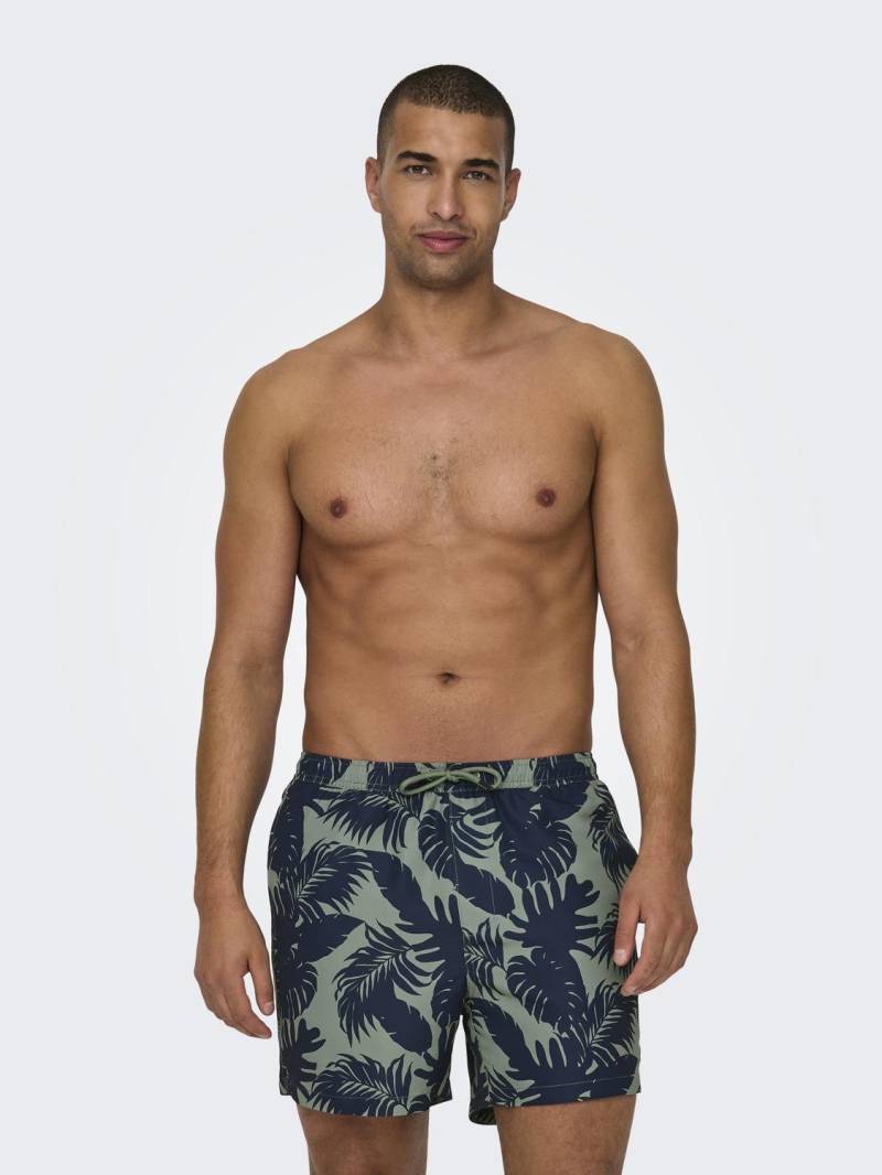 ONLY & SONS Badeshorts »ONSTED LIFE SWIM SHORT FLOWER AOP 2« von Only & Sons