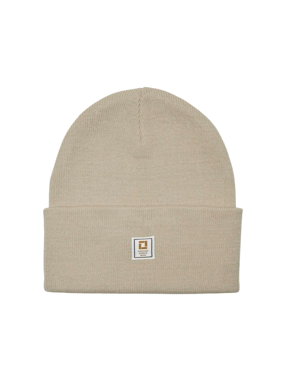 ONLY & SONS Beanie »ONSISAAC FLAT KNIT LOGO BEANIE NOOS« von Only & Sons