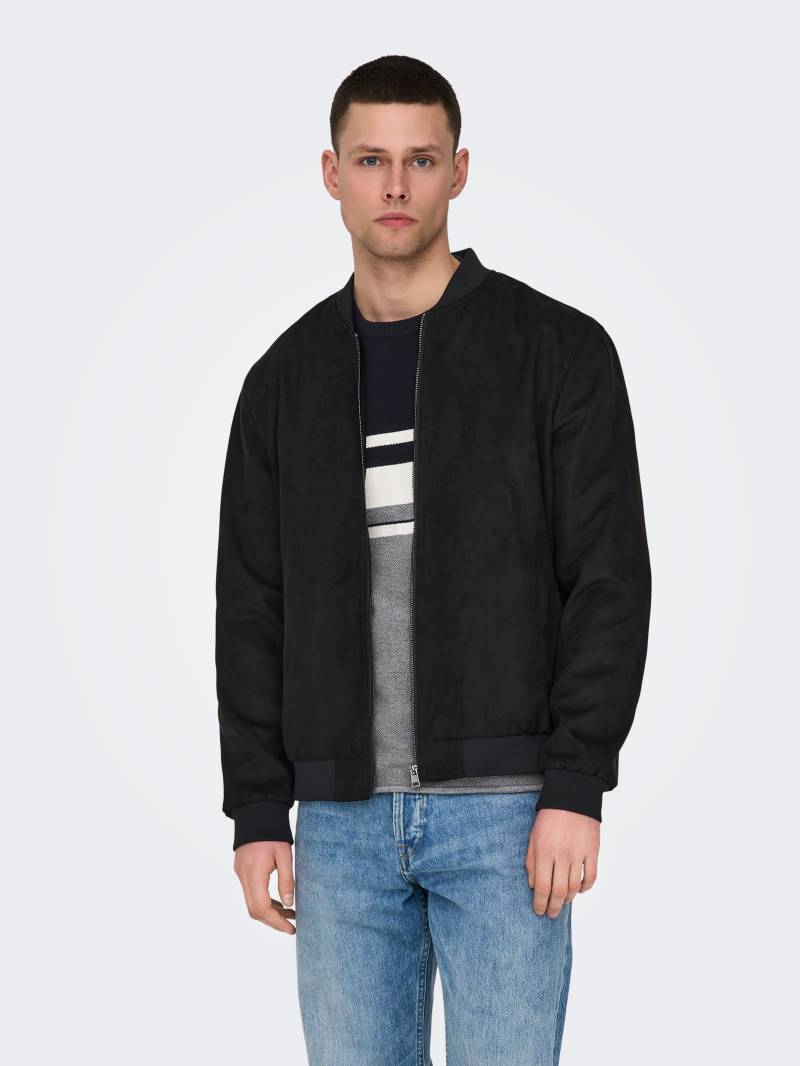 ONLY & SONS Bomberjacke »ONSLUCAS FAKE SUEDE BOMBER OTW« von Only & Sons