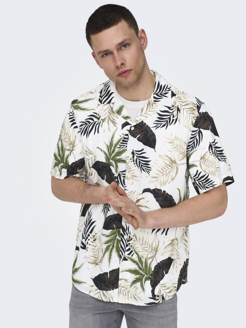 ONLY & SONS Hawaiihemd »ONSWAYNE LIFE AOP SS VISCOSE SHIRT NOOS« von Only & Sons