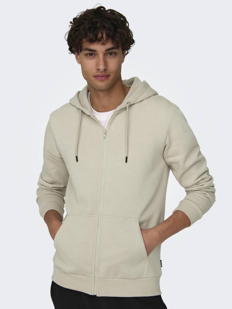 ONLY & SONS Kapuzensweatjacke »ONSCERES ZIP THR. HOODIE SWEAT NOOS« von Only & Sons