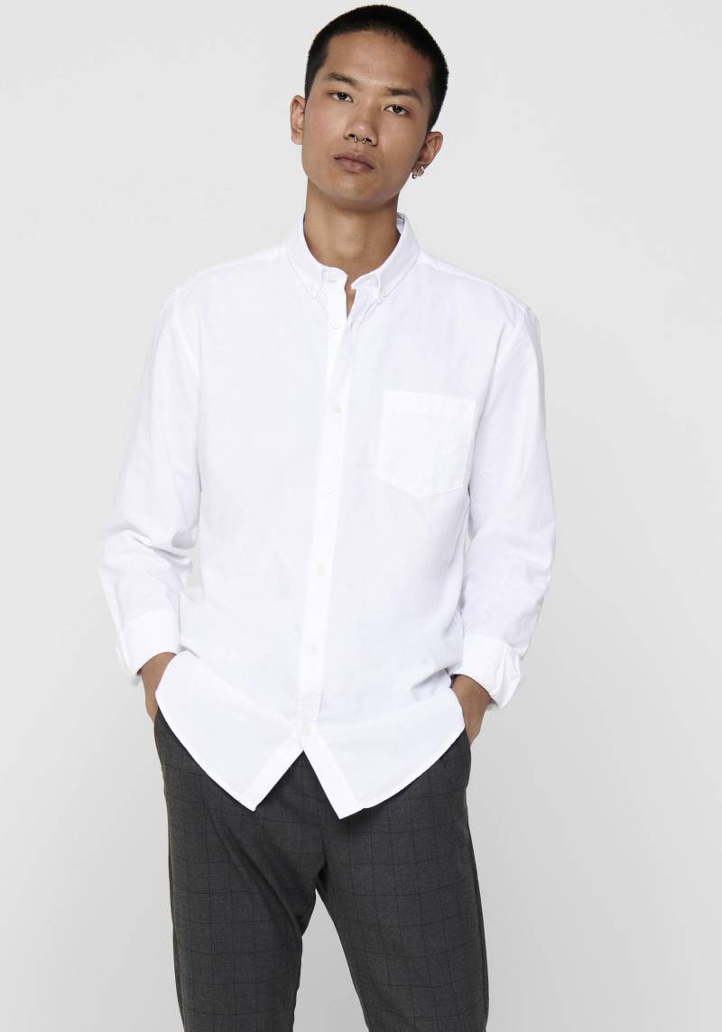 ONLY & SONS Langarmhemd »ONSALVARO SLIM LS OXFORD SHIRT NOOS« von Only & Sons