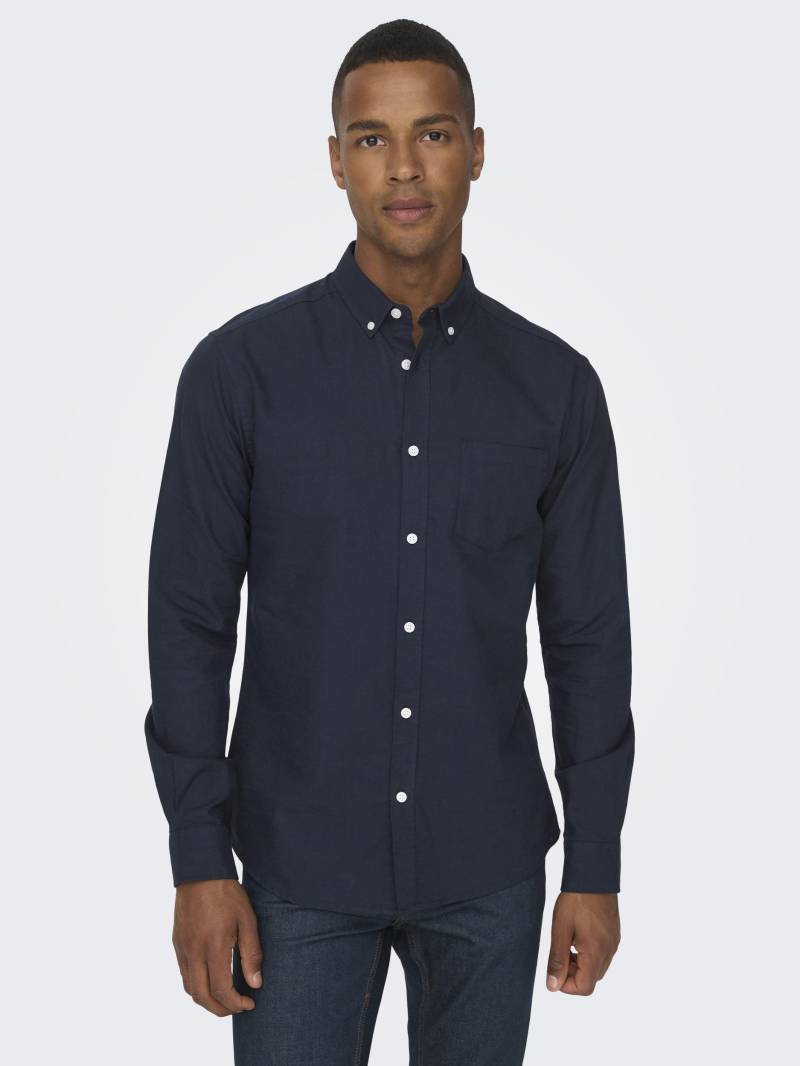 ONLY & SONS Langarmhemd »ONSALVARO SLIM LS OXFORD SHIRT NOOS« von Only & Sons