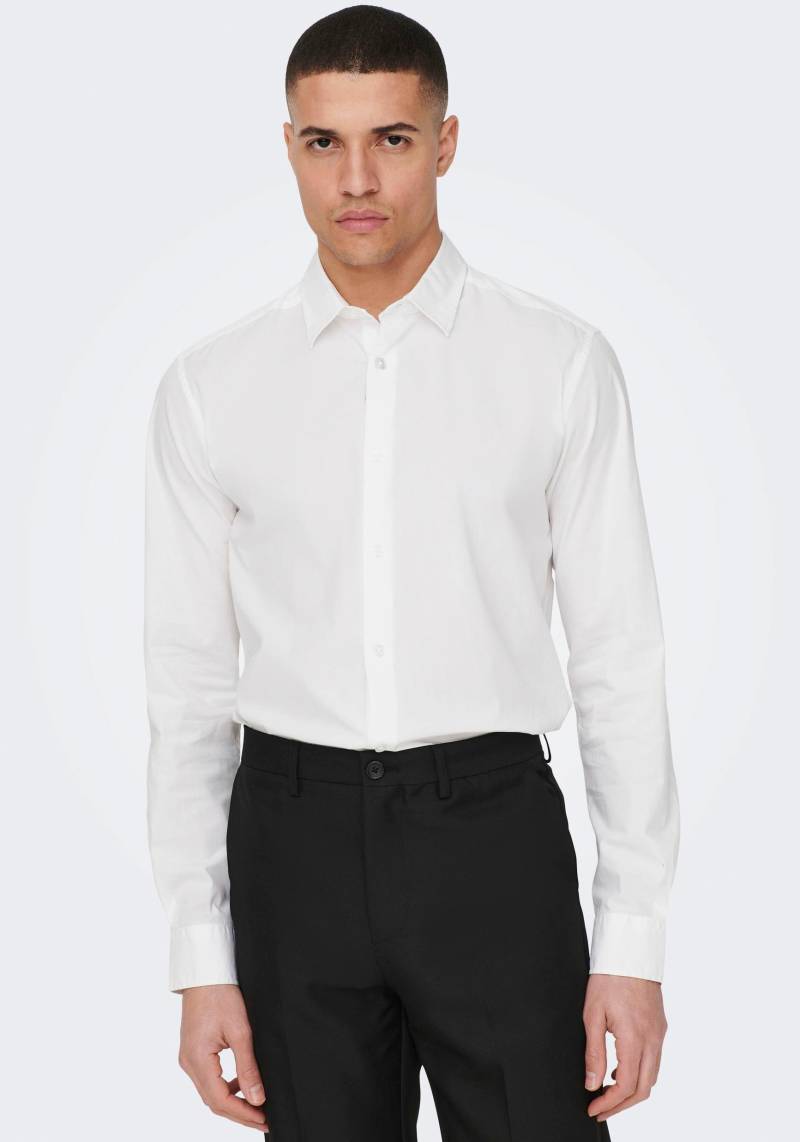 ONLY & SONS Langarmhemd »ONSANDY SLIM EASY IRON POPLIN SHIRT« von Only & Sons