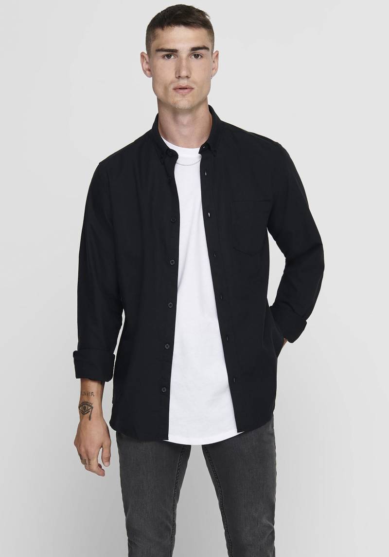 ONLY & SONS Langarmhemd »ONSALVARO SLIM LS OXFORD SHIRT NOOS« von Only & Sons