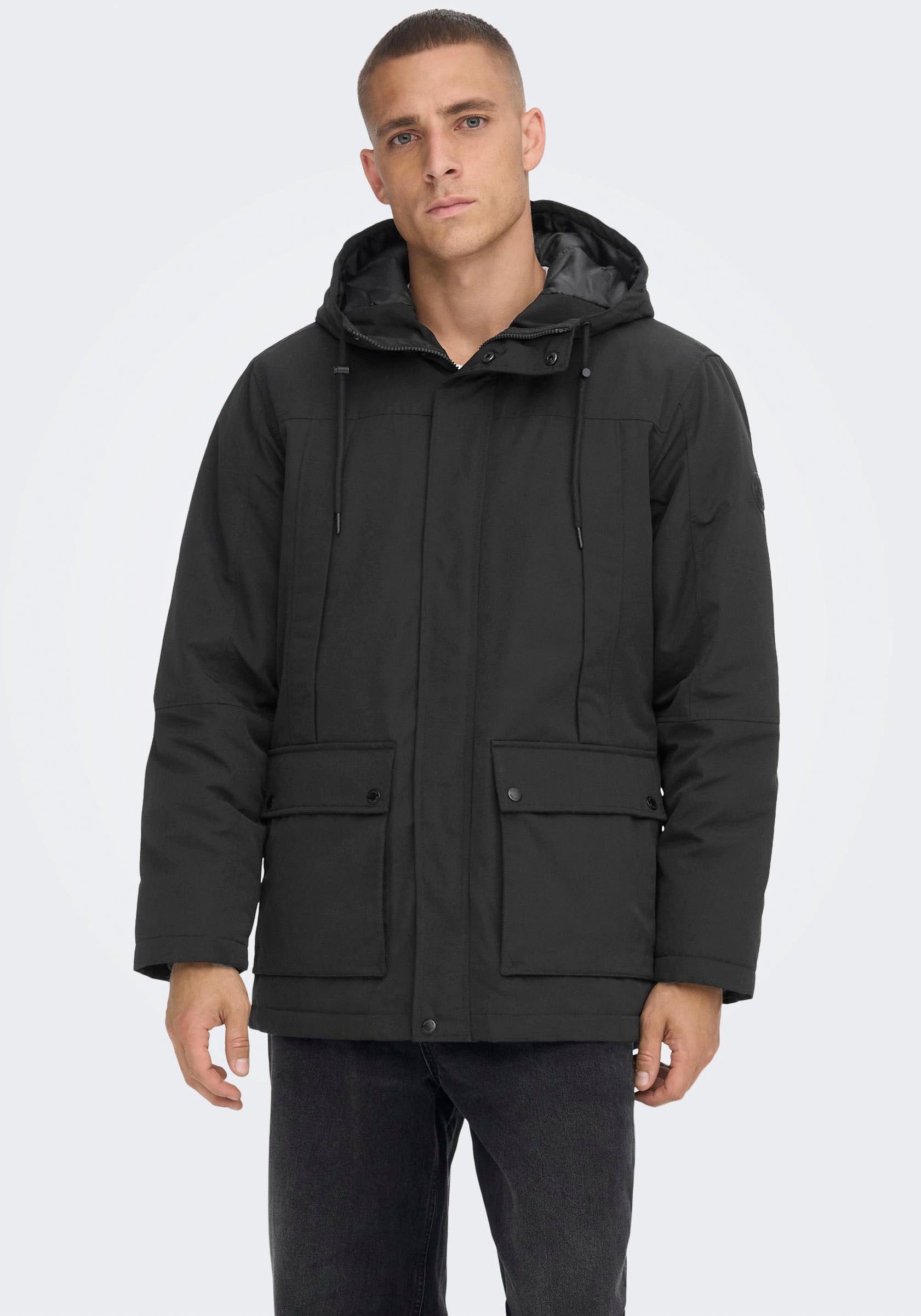 ONLY & SONS Langjacke »ONSJAYDEN PARKA NOOS OTW VD«, mit Kapuze ONLY & SONS Langjacke »ONSJAYDEN PARKA NOOS OTW VD«, mit Kapuze von Only & Sons