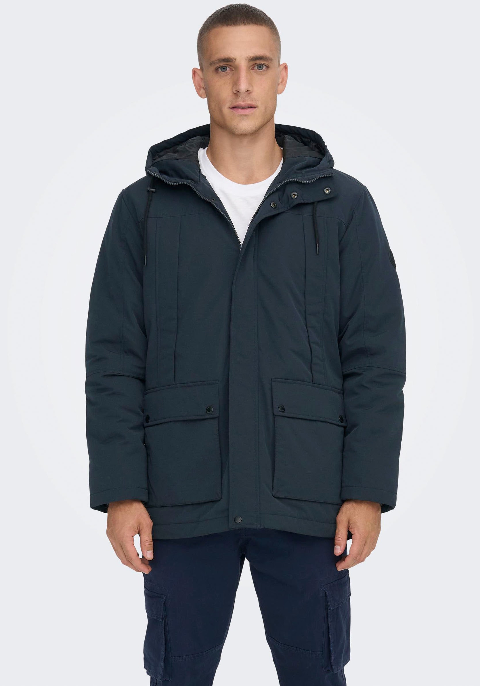 ONLY & SONS Langjacke »ONSJAYDEN PARKA NOOS OTW VD«, mit Kapuze von Only & Sons