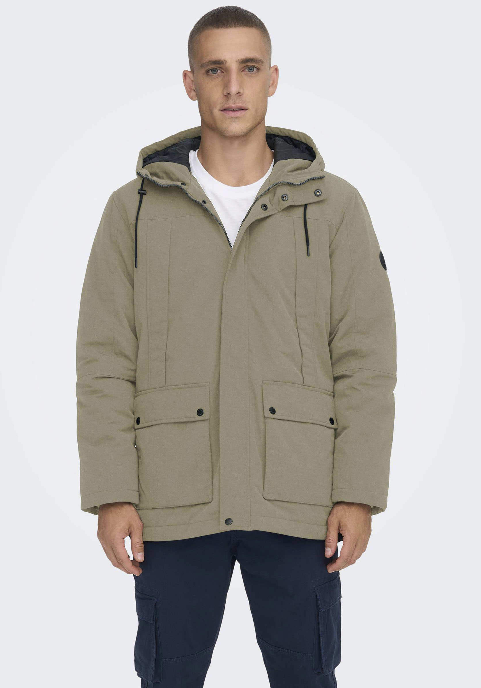 ONLY & SONS Langjacke »ONSJAYDEN PARKA NOOS OTW VD«, mit Kapuze von Only & Sons